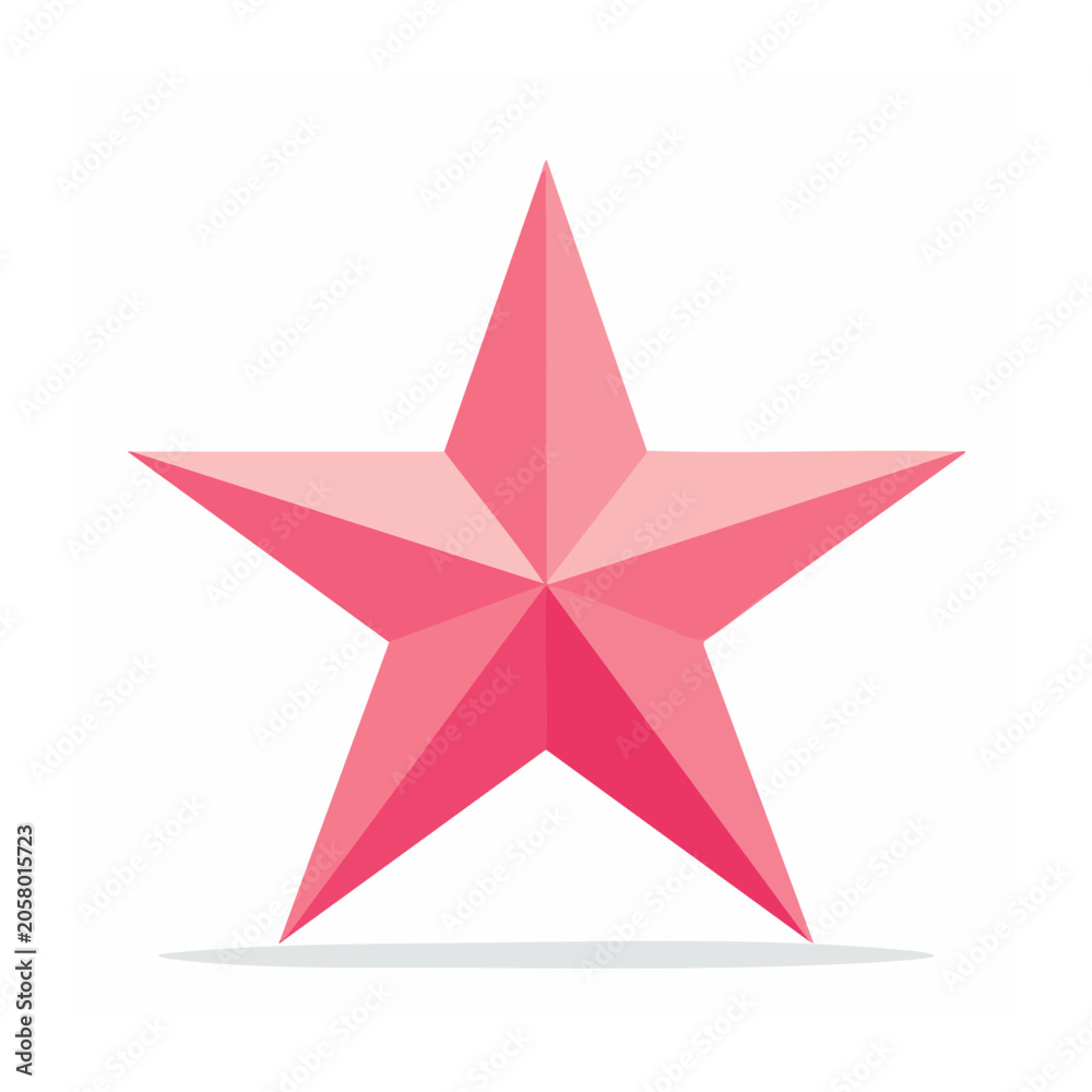 Obraz premium Pink star vector icon isolated