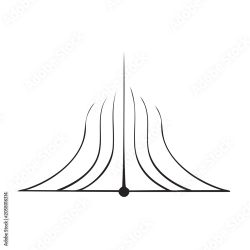 Normal Distribution Bell Curve Line Art