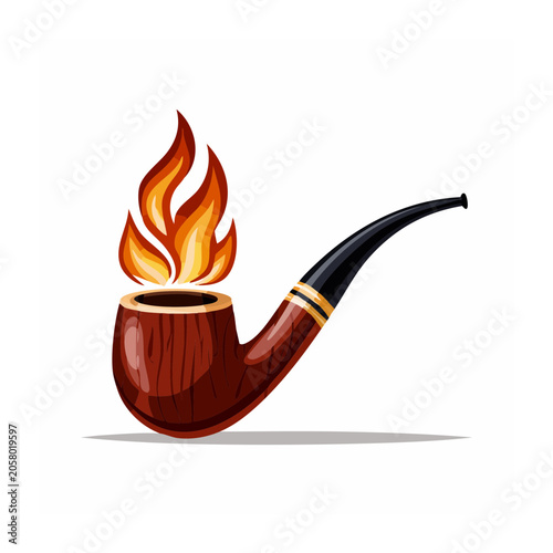 Illustrative flame on candle wick