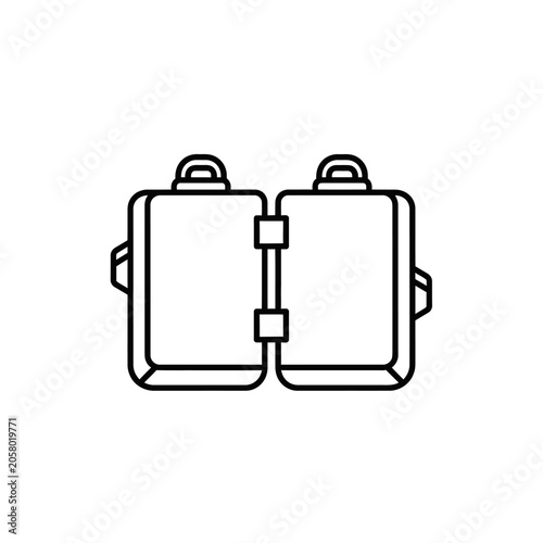 Bouldering Crash Pad Icon Minimalist Monoline Vector Illustration