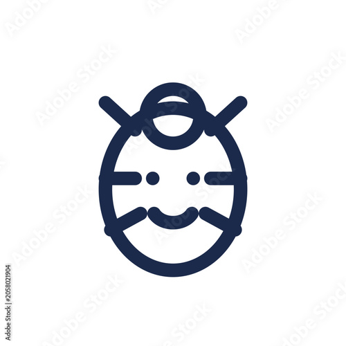 Bug bounty security icon — vulnerability research outline vector