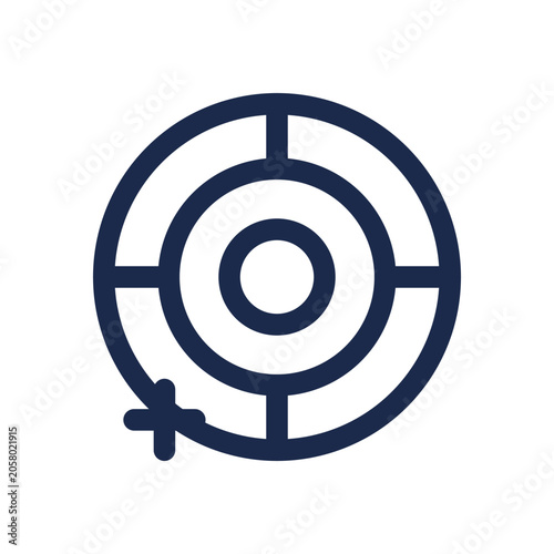 Zero trust security icon — network access policy outline vector