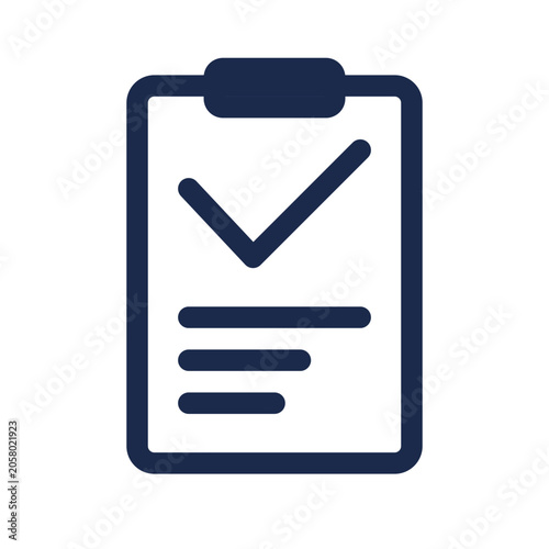 Security compliance icon — regulatory checklist outline vector