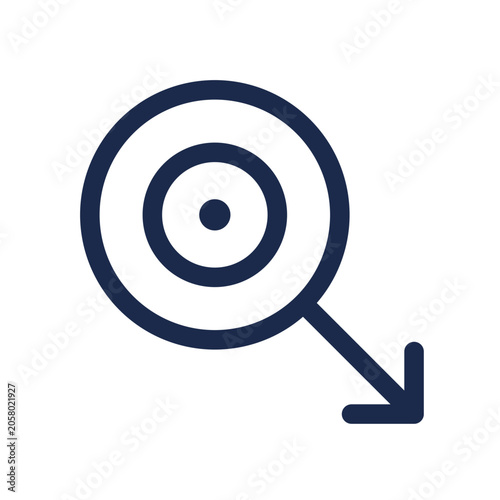 Penetration testing icon — ethical hacking search outline vector