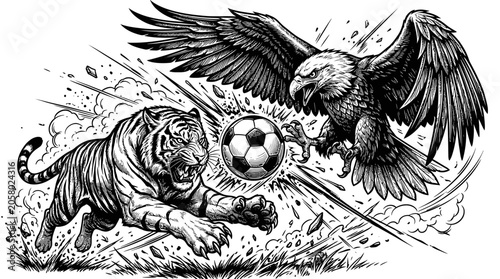 Photos Tiger and Eagle Soccer Battle.