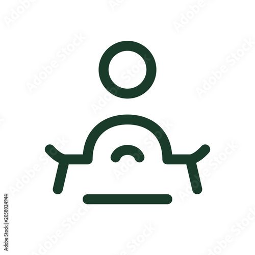 Meditation mindfulness icon — yoga pose outline vector set