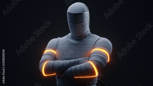 Ancient warrior, wrapped in bandages