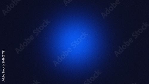 Fotografie Abstract dark blue radial gradient background with center glow and grain texture