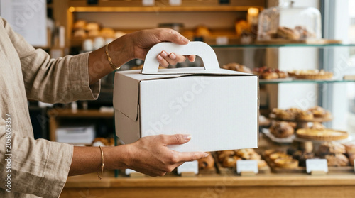 White Cardboard Cake Box Mockup