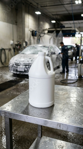 White Plastic Gallon Jug Mockup
