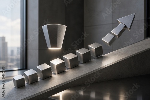 Magnetic Keystone Pulling Steel Growth Path