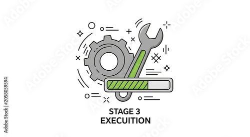 Stage 3 Execution Concept with Gears and Lightbulb.