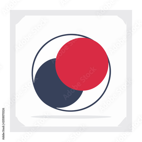 Minimalist Yin Yang Symbol Icon