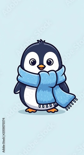 Cute cartoon girl sitting in a snow pile.
