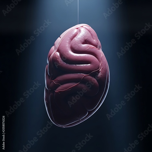 Close-up of a human fist with a red boxing glove.
