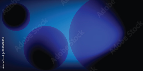 Abstract mix of mesh and circles. Color gradient on circle.