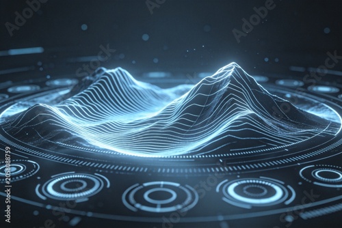 Digital topographic landscape visualization