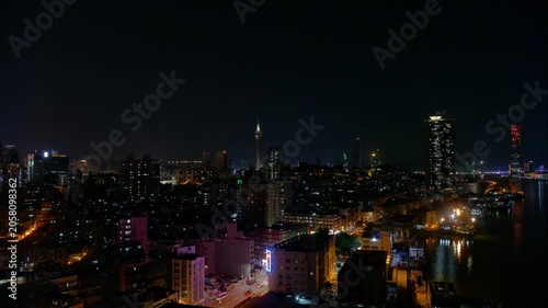  4K Time lapse Building and the skyline of Macau city 
