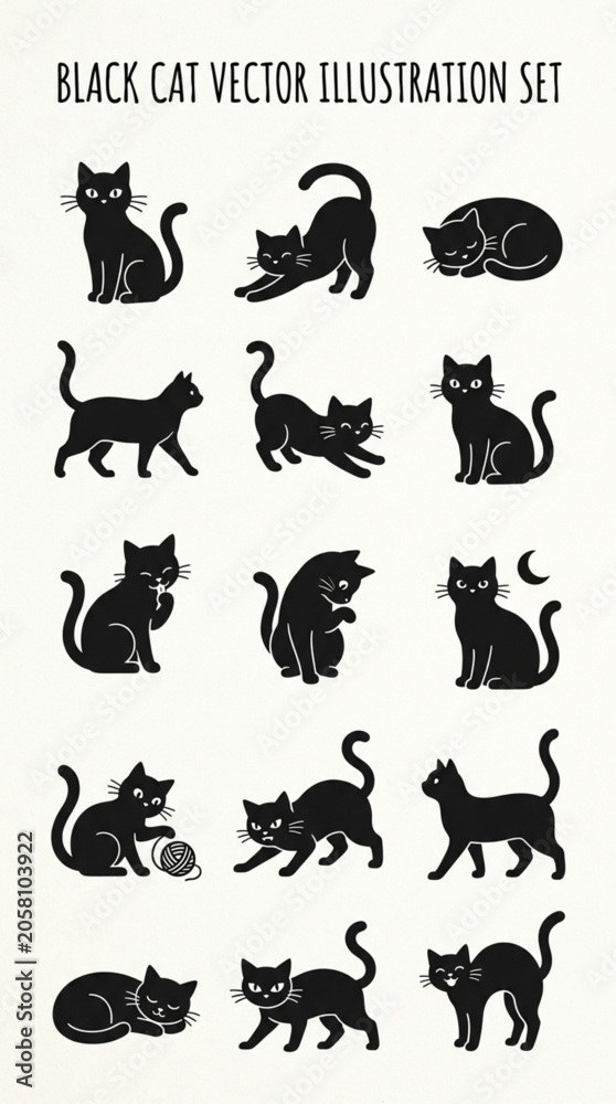 Obraz premium set of animals silhouettes