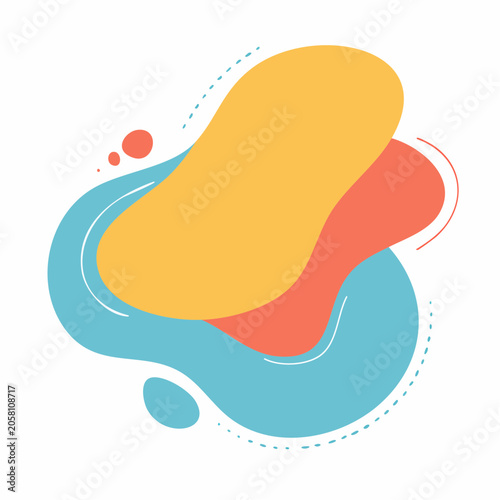 Abstract Organic Shapes with Vibrant Colors