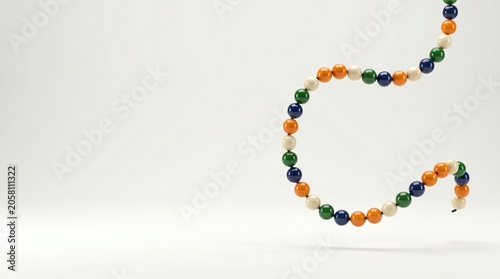 India flag colors on string beads for Independence Day celebration and national pride