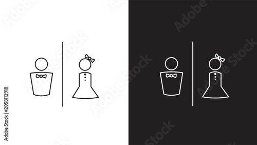 Fotografía Simple Restroom Sign