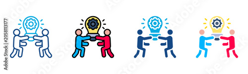 Photos Innovation Consulting Icon Multiple Style Collection