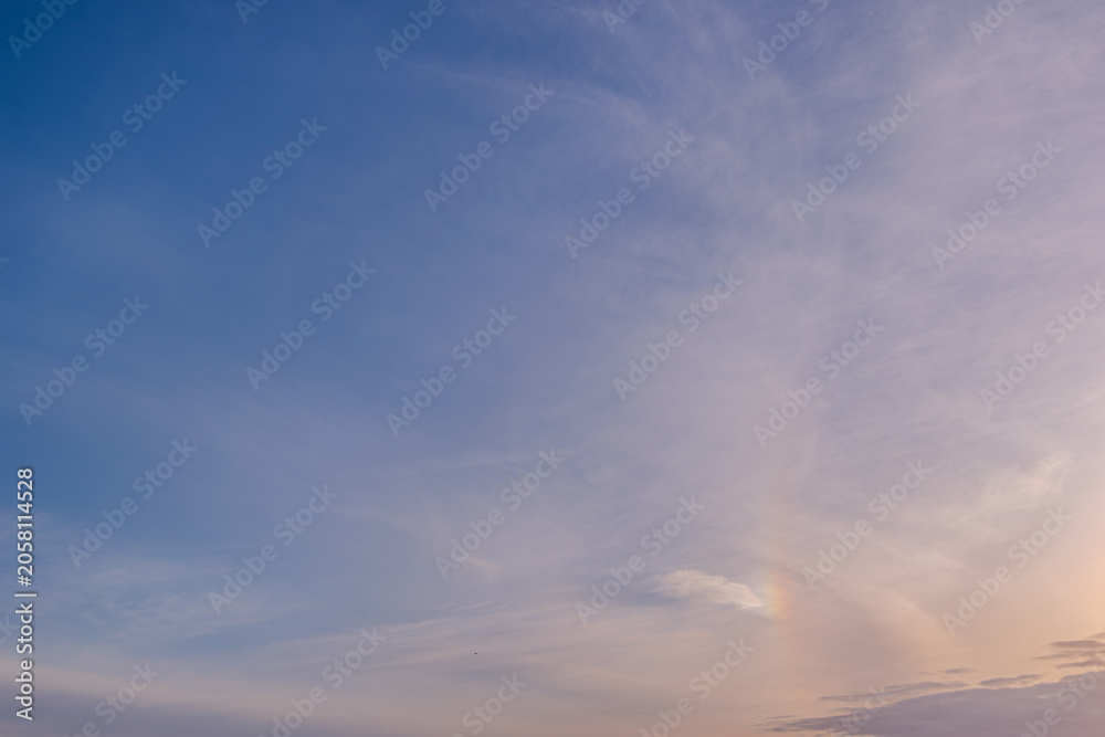 Fototapeta premium 明るい夕空