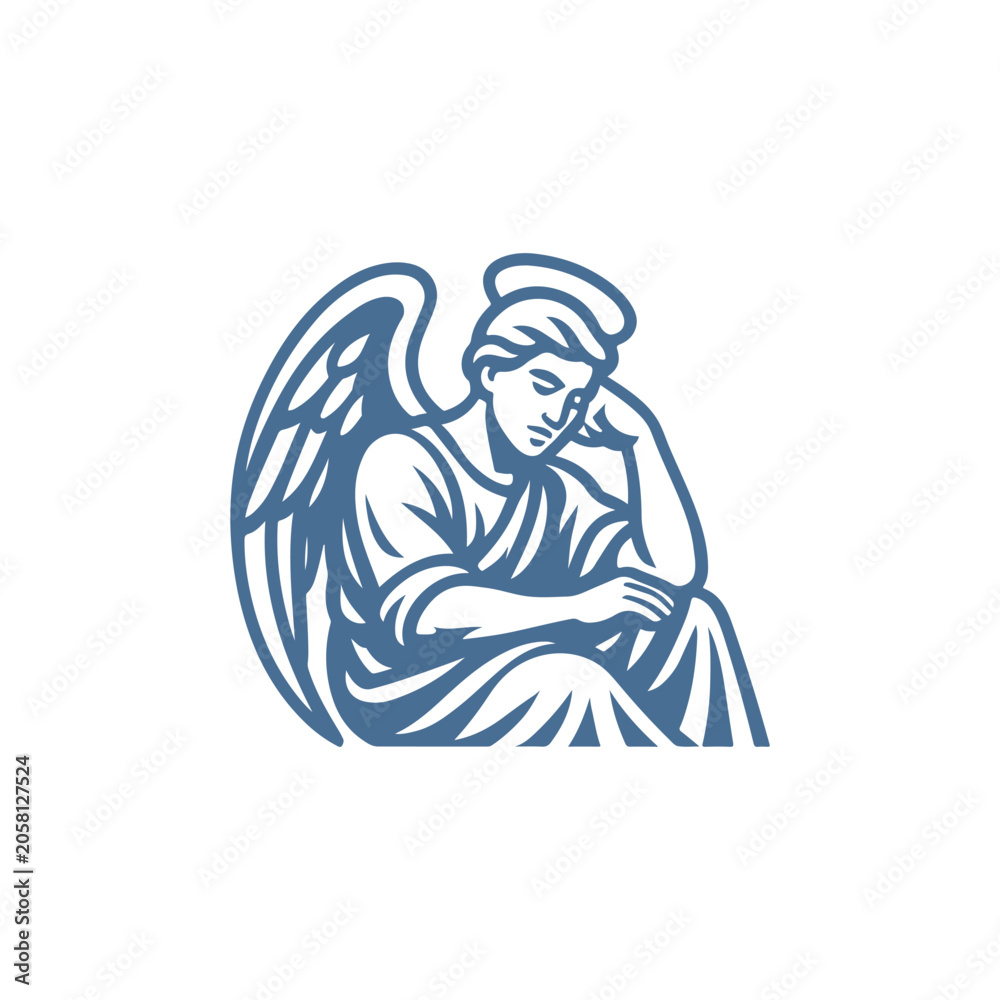 Obraz premium Archangel Michael Resting Logo