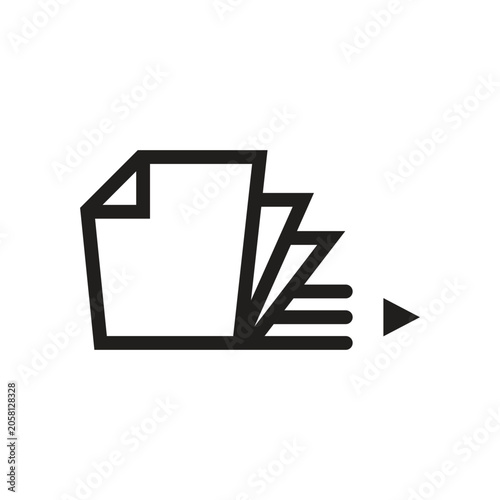 Stack of Papers and Pencil Icon