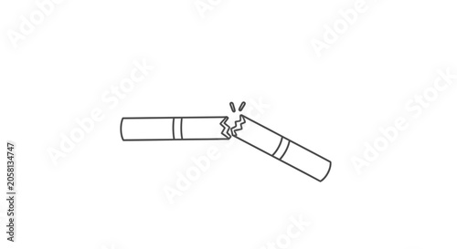 Bild auf Leinwand Broken cigarette, concept of quitting smoking, stop smoking, health, addiction,