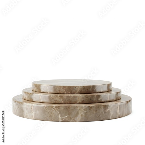 Stacked metal coins with camouflage pattern texture isolated on white background
