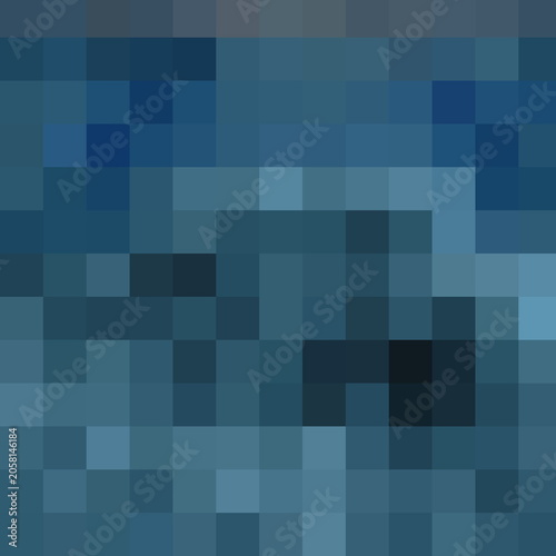 Blue pixelated abstract background texture with dark tones