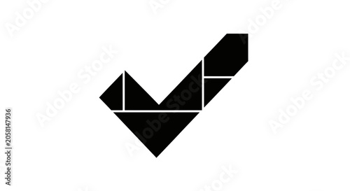 Black Checkmark Icon Design.