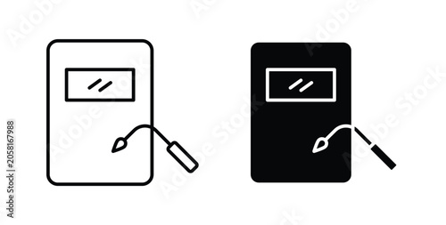 Fotografie Welding icon, outline style icon for web. vector graphics