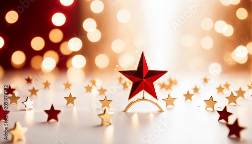 large red star ornament sta...