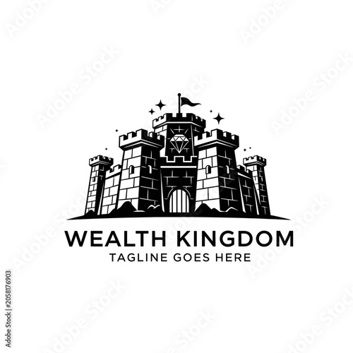 Bilde på lerret Strong and prestigious branding for investment, real estate, or banking firms emphasizing security, heritage, and prosperity