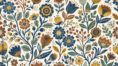 Colorful flowers on white background.