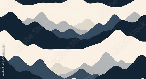 Mountain range landscape abstract graphic design.