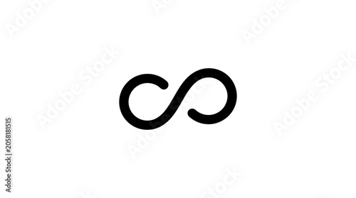 Fotografie Infinity symbol on white background.