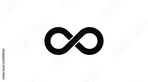 Vászonkép Black Infinity Symbol Sign Icon.