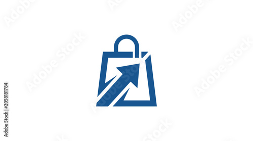 Canvas-taulu Shopping bag with arrow icon.