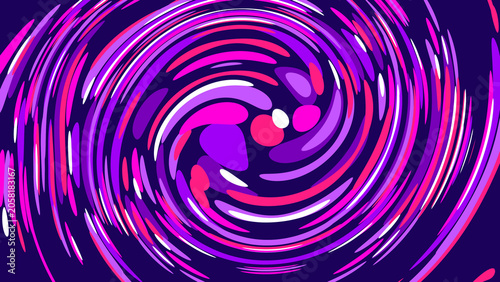 Fotografie Abstract Purple Colorful Circle Background with Circulating Liquid Motion and Mo