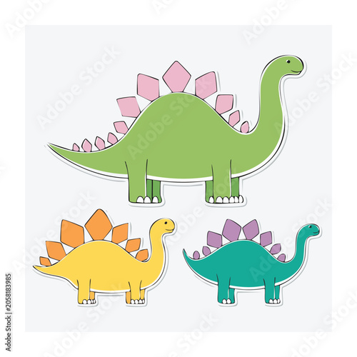 Cartoon Dinosaurs Illustration