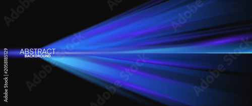 High-Speed Light Trails. The Background of Digital Flow Vectors. Resembling the Lines of Big Data Technology: High-Speed Wireless Data Transmission. 