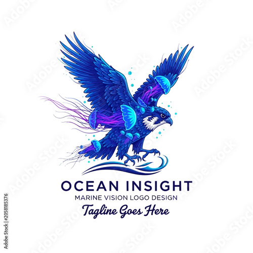 Professional hawk logo design suitable for maritime and vision-oriented branding identity.