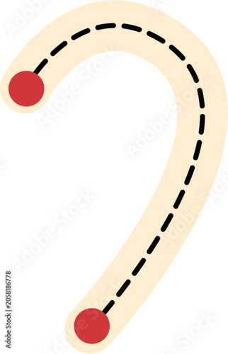 Tracing Worksheet Activity Curved Line for Preschool Education