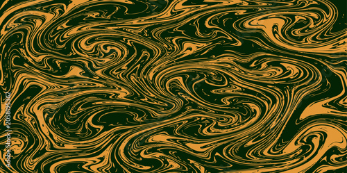 Marbled dark green and gold swirl pattern