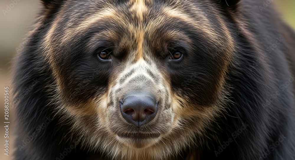 Fototapeta premium Close-up of a brown bear face.