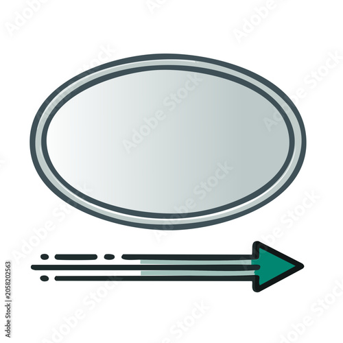 Oval button with right arrow icon
